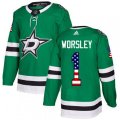 Dallas Stars #1 Gump Worsley Authentic Green USA Flag Fashion NHL Jersey