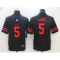 San Francisco 49ers #5 Trey Lance Black Nike Scarlet Player Limited Jersey