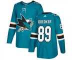 Adidas San Jose Sharks #89 Mikkel Boedker Premier Teal Green Home NHL Jersey