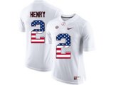 2016 US Flag Fashion Alabama Crimson Tide Derrick Henry #2 College Football Limited Jersey - White