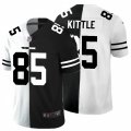 San Francisco 49ers #85 George Kittle Black White Limited Split Fashion Football Jersey
