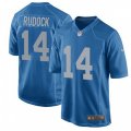 Detroit Lions #14 Jake Rudock Game Blue Alternate NFL Jersey