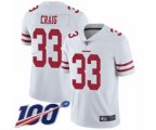 San Francisco 49ers #33 Roger Craig White Vapor Untouchable Limited Player 100th Season Football Jersey
