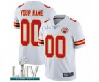 Kansas City Chiefs Customized White Vapor Untouchable Custom Limited Super Bowl LIV Bound Football Jersey