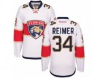 Florida Panthers #34 James Reimer Authentic White Away NHL New Jersey