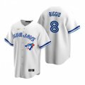 Nike Toronto Blue Jays #8 Cavan Biggio White Cooperstown Collection Home Stitched Baseball Jersey
