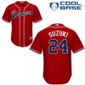 Atlanta Braves #24 Kurt Suzuki Replica Red Alternate Cool Base MLB Jersey