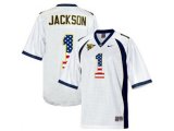 2016 US Flag Fashion Men's California Golden Bears DeSean Jackson #1 College Football Jersey - White