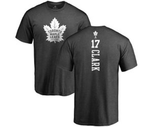 Toronto Maple Leafs #17 Wendel Clark Charcoal One Color Backer T-Shirt