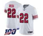 San Francisco 49ers #22 Matt Breida Limited White Rush Vapor Untouchable 100th Season Football Jersey