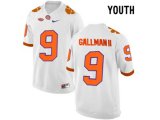 2016 Youth Clemson Tigers Wayne Gallman II #9 College Football Limited Jersey - White