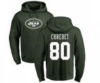 New York Jets #80 Wayne Chrebet Green Name & Number Logo Pullover Hoodie