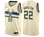 Milwaukee Bucks #22 Khris Middleton Swingman Cream NBA Jersey - City Edition