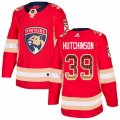 Florida Panthers #39 Michael Hutchinson Authentic Red Drift Fashion NHL Jersey