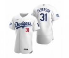 Los Angeles Dodgers Joc Pederson White 2020 World Series Champions Authentic Jersey