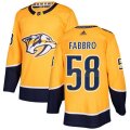 Nashville Predators #58 Dante Fabbro Premier Gold Home NHL Jersey