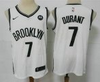 Brooklyn Nets #7 Kevin Durant 2021 White Swingman Stitched NBA Jersey With The NEW Sponsor Logo
