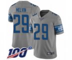 Detroit Lions #29 Rashaan Melvin Limited Gray Inverted Legend 100th Season Football Jersey