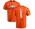 Denver Broncos #84 Shannon Sharpe Orange Backer T-Shirt