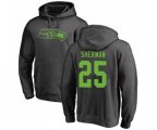 Seattle Seahawks #25 Richard Sherman Ash One Color Pullover Hoodie