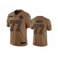 Dallas Cowboys #77 Tyron Smith 2023 Brown Salute To Service Limited Football Stitched Jersey