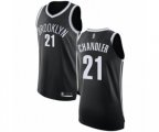 Brooklyn Nets #21 Wilson Chandler Authentic Black Basketball Jersey - Icon Edition