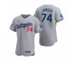 Los Angeles Dodgers Kenley Jansen Gray 2020 World Series Champions Road Authentic Jersey