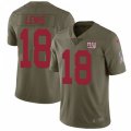 New York Giants #18 Roger Lewis Limited Olive 2017 Salute to Service NFL Jersey
