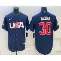 USA Baseball #30 Kyle Tucker 2023 Navy World Baseball Classic Stitched Jerseys