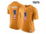 2016 US Flag Fashion 2016 Youth Tennessee Volunteers Jalen Hurd #1 College Football Limited Jersey - Orange