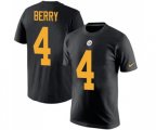 Pittsburgh Steelers #4 Jordan Berry Black Rush Pride Name & Number T-Shirt