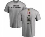 Chicago Blackhawks #14 Chris Kunitz Ash Backer T-Shirt