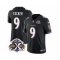 Baltimore Ravens #9 Justin Tucker Black 2023 F.U.S.E Throwback Vapor Limited Stitched Jersey