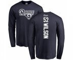 Los Angeles Rams #52 Ramik Wilson Navy Blue Backer Long Sleeve T-Shirt