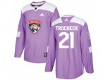 Florida Panthers #21 Vincent Trocheck Purple Authentic Fights Cancer Stitched NHL Jersey