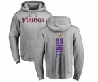 Minnesota Vikings #69 Rashod Hill Ash Backer Pullover Hoodie