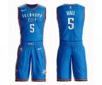 Oklahoma City Thunder #5 Devon Hall Swingman Royal Blue Basketball Suit Jersey - Icon Edition