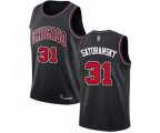 Chicago Bulls #31 Tomas Satoransky Authentic Black Basketball Jersey Statement Edition