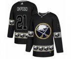 Adidas Buffalo Sabres #21 Kyle Okposo Authentic Black Team Logo Fashion NHL Jersey