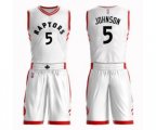 Toronto Raptors #5 Stanley Johnson Swingman White Basketball Suit Jersey - Association Edition