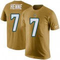 Jacksonville Jaguars #7 Chad Henne Gold Rush Pride Name & Number T-Shirt