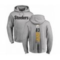 Pittsburgh Steelers #83 Zach Gentry Ash Backer Pullover Hoodie