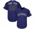 Colorado Rockies Customized Replica Purple Alternate 1 Cool Base Baseball Jersey