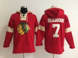 Chicago Blackhawks #7 Brent Seabrook Red-Cream pullover hooded