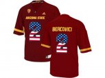 2016 US Flag Fashion Men's Arizona State Sun Devils Mike Bercovici #2 College Football Jersey - Maroon