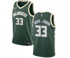 Milwaukee Bucks #33 Kareem Abdul-Jabbar Swingman Green Road NBA Jersey - Icon Edition