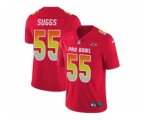 Baltimore Ravens #55 Terrell Suggs Red Men Stitched NFL Limited AFC 2018 Pro Bowl Jersey
