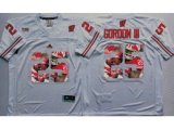 Wisconsin Badgers #25 Melvin Gordon III White Player Fashion Stitched NCAA Jersey
