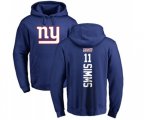 New York Giants #11 Phil Simms Royal Blue Backer Pullover Hoodie