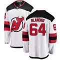 New Jersey Devils #64 Joseph Blandisi Fanatics Branded White Away Breakaway NHL Jersey